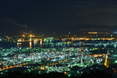 水島コンビナートの夜景