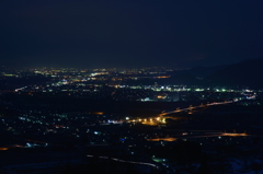 姨捨駅から臨む夜景１