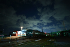 岳南電車の夜景