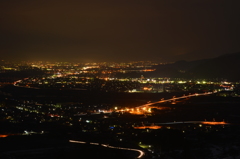 姨捨駅から臨む夜景２
