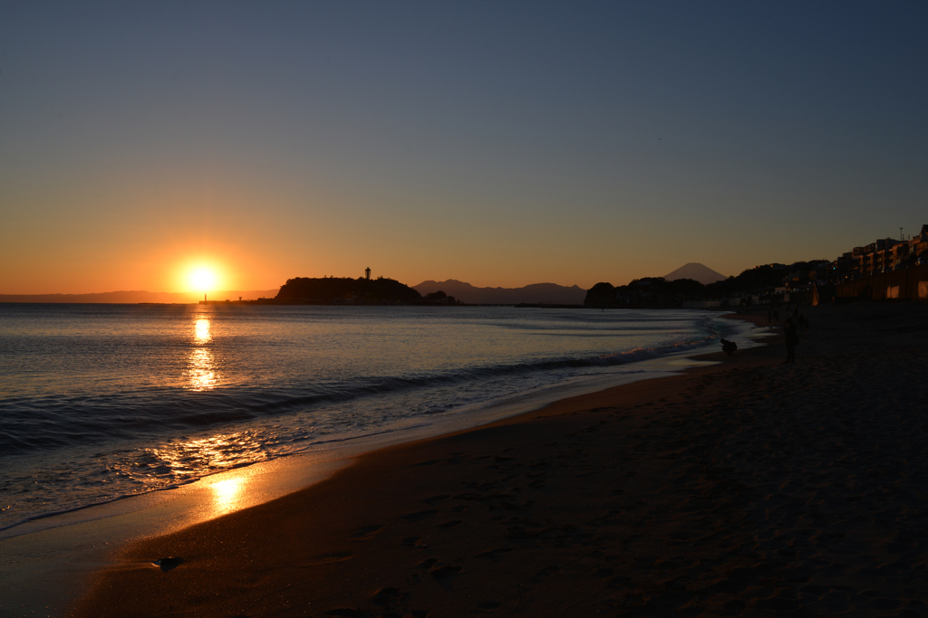 七里ヶ浜の夕日