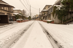 雪道のわだち