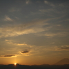 富士山と朝日