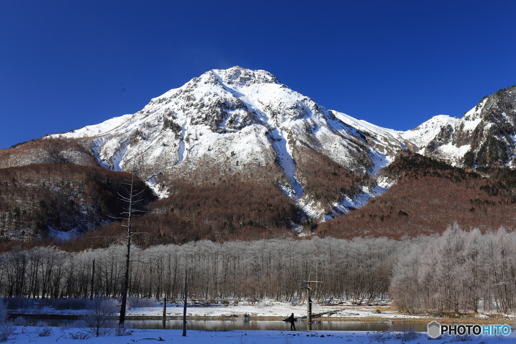 霧氷と焼岳