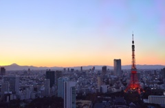 マジックアワー  富士山とタワー