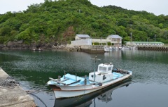 南淡の漁港で