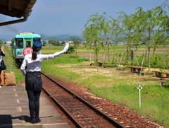 北条へー  お見送りぃー(^-^) 駅長さん  今日も笑顔が良かった