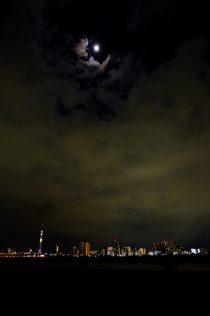 台風一過の夜