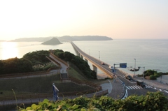 夕暮れの角島