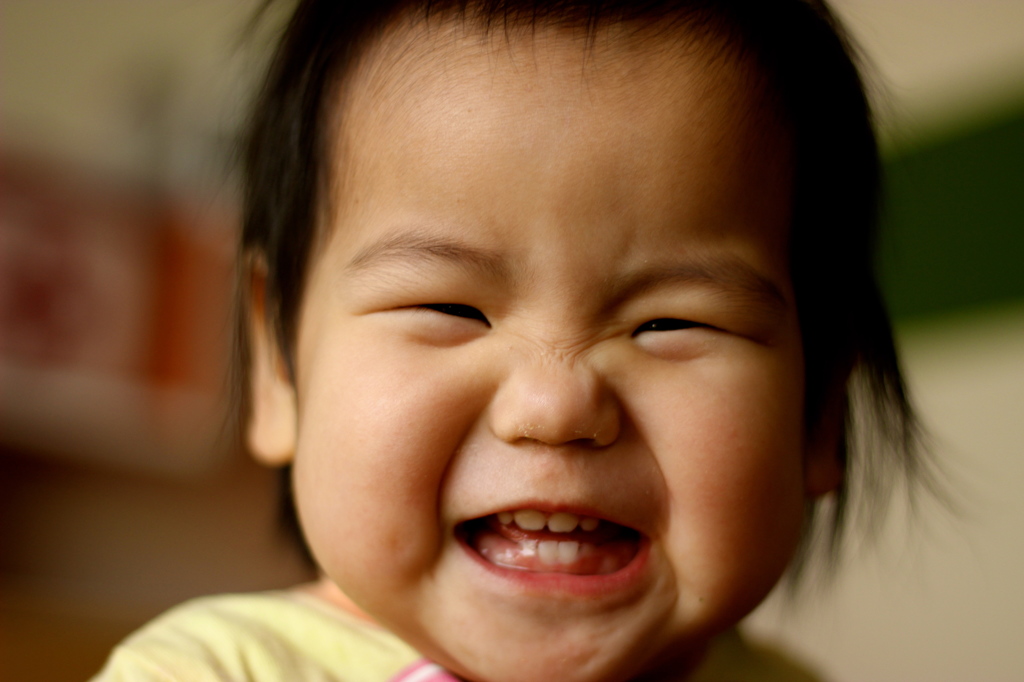 満開の作り笑い。