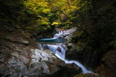 三重の滝、山梨県。