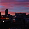 恵比寿の夕焼けと街並み