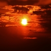 「佐賀平野に沈む夕日」