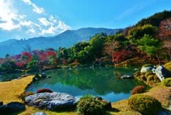 天龍寺　曹源池庭園　嵐山を望む　～京都嵐山晩秋紀行～