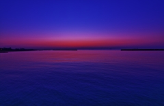 須磨海岸の夜明け
