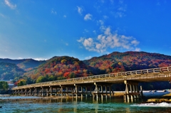 晩秋の静かな　渡月橋（貸切）　～京都嵐山晩秋紀行～