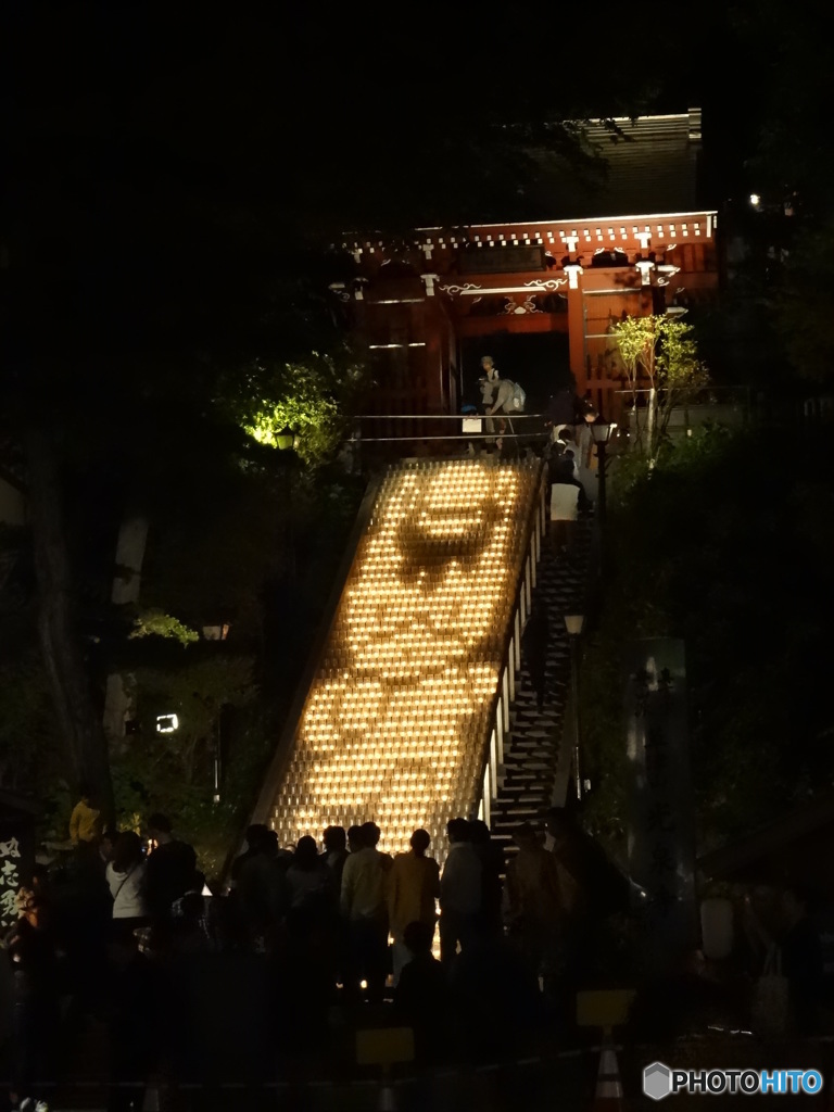 草津湯畑キャンドル「夢の灯り」１