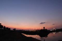 夕暮れの空港