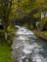 龍泉洞橋から清水川