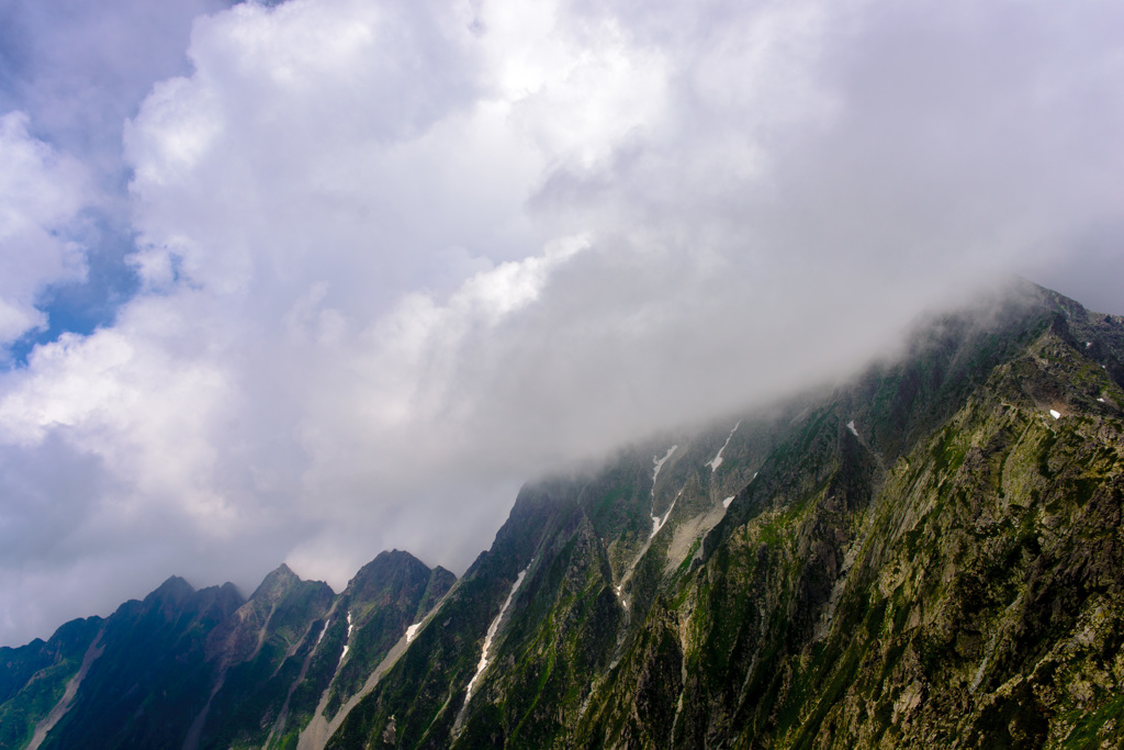 雲隠れの縦走ルート