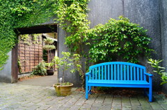 Blue bench
