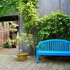 Blue bench