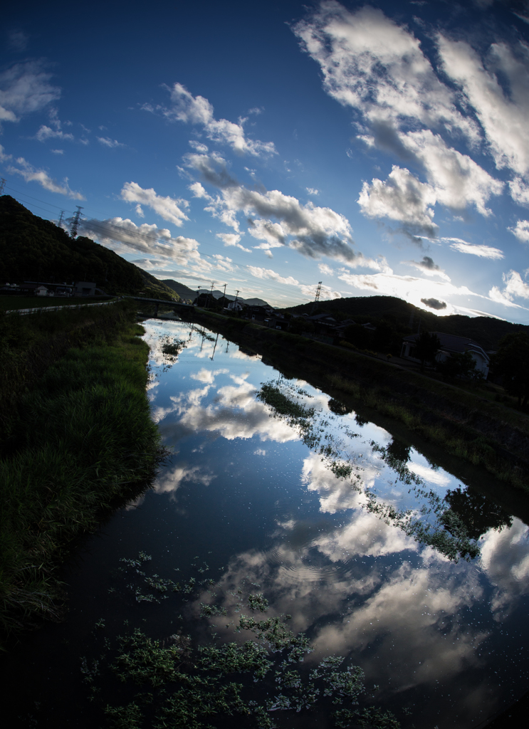 Sky in river