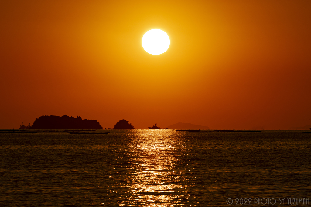 美しき新舞子浜の夕景