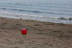 休日の浜辺