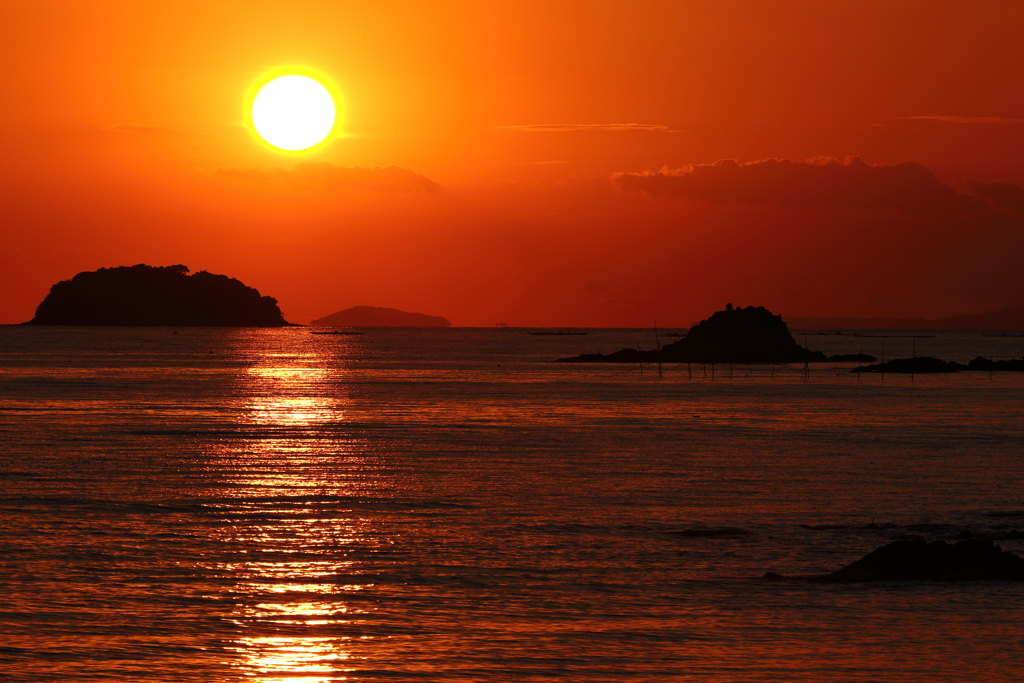 今年最後の夕陽（1/2）