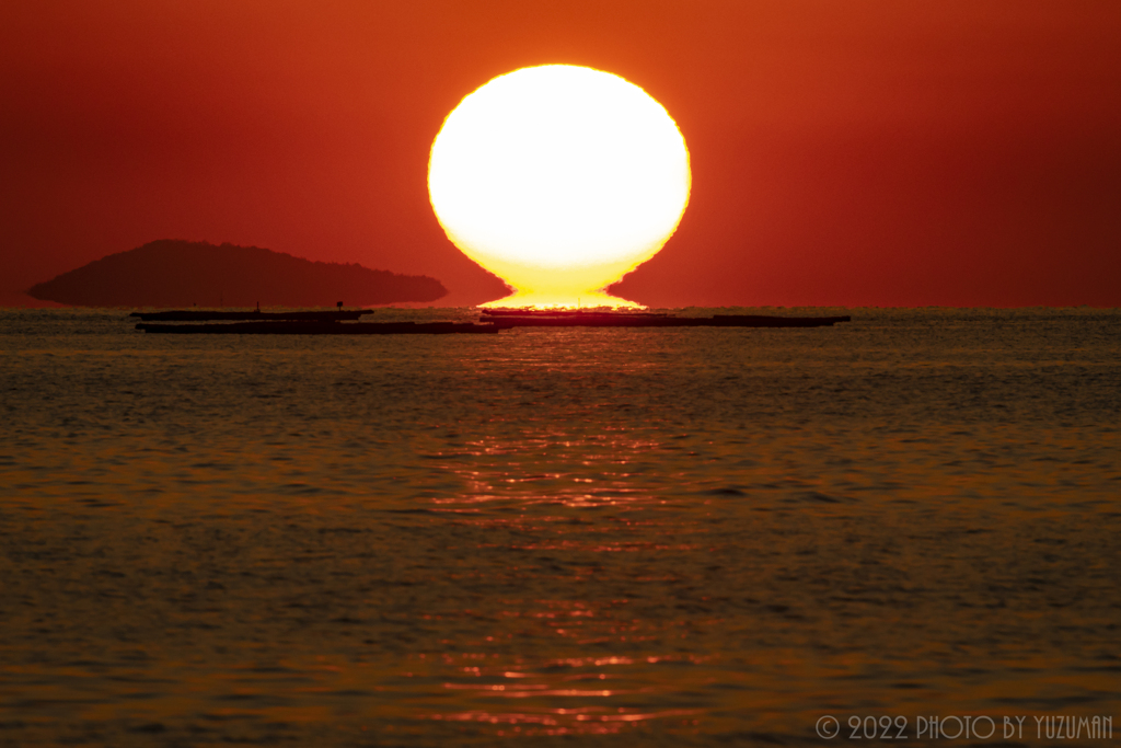 2022 新舞子浜の達磨夕日