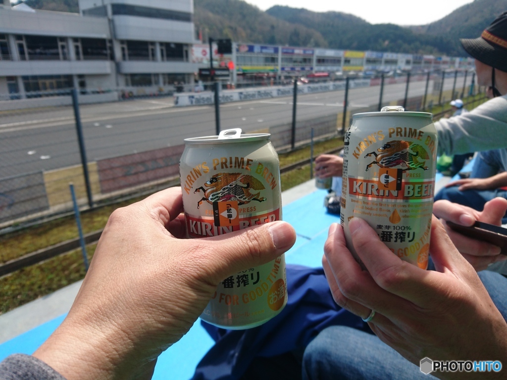 サーキットで休憩