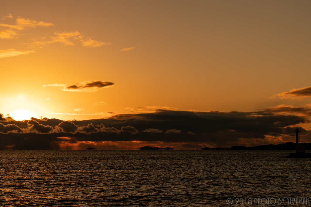 木材港の夕景