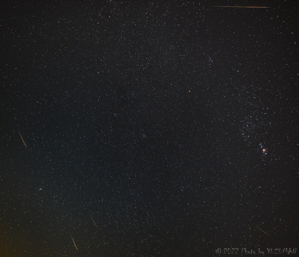ふたご座流星群とオリオン大星雲
