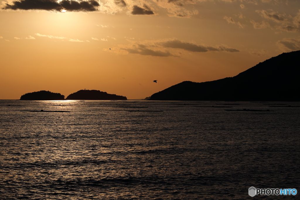 室津港の夕景