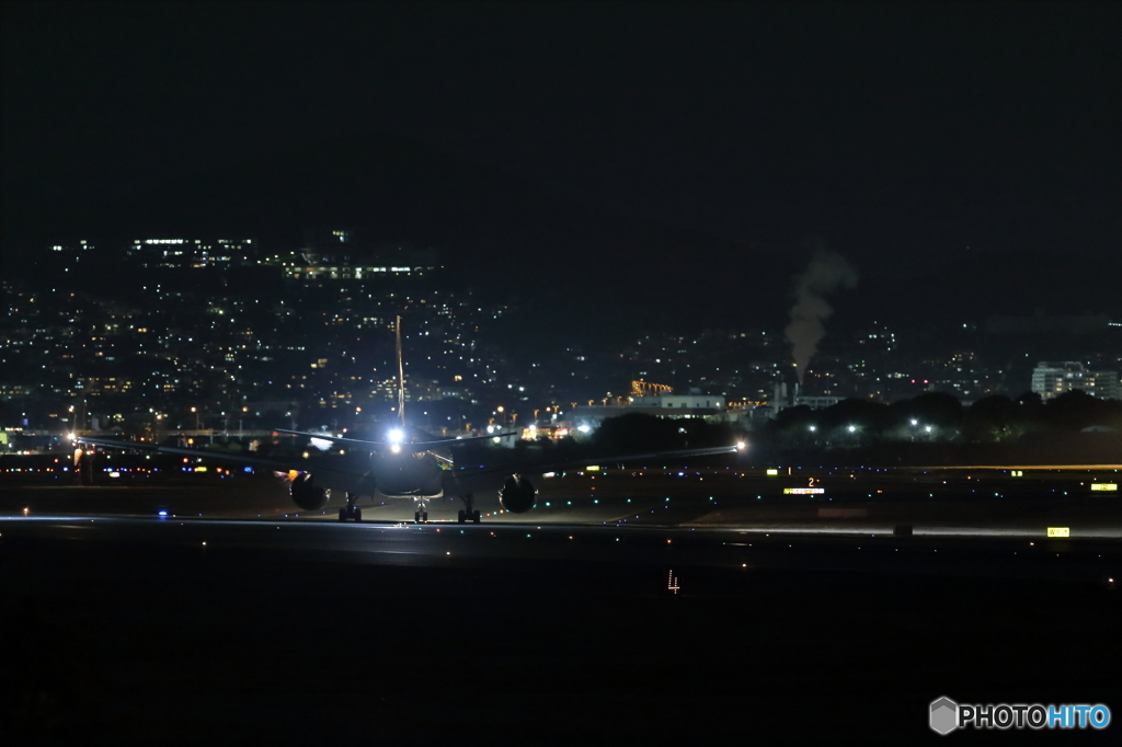 The airport at night