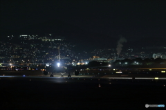 The airport at night
