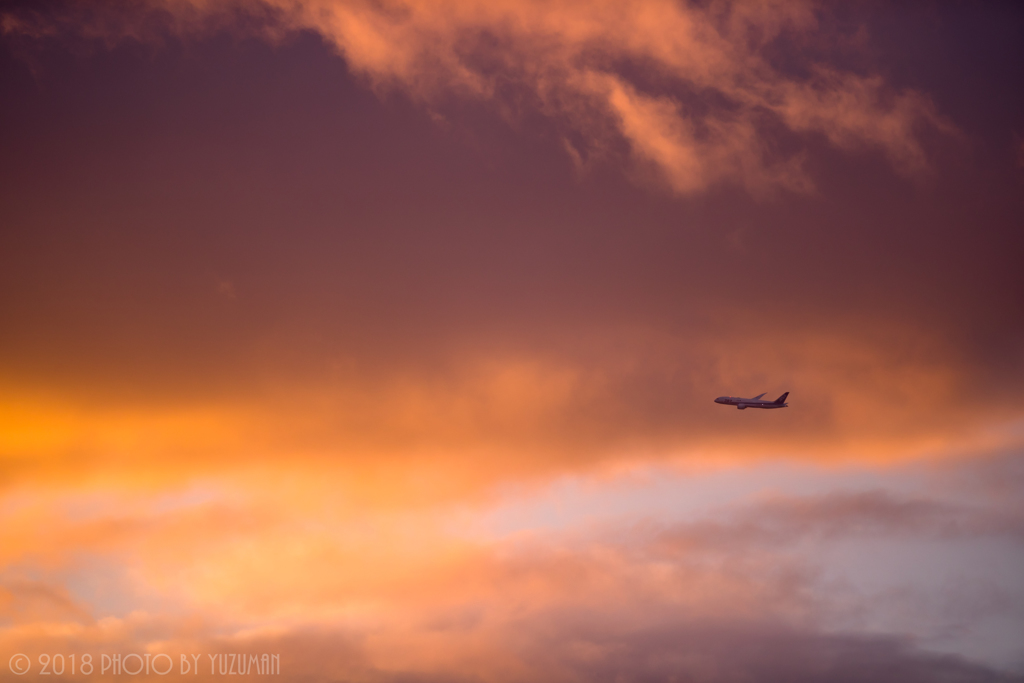 冬の夕焼け空