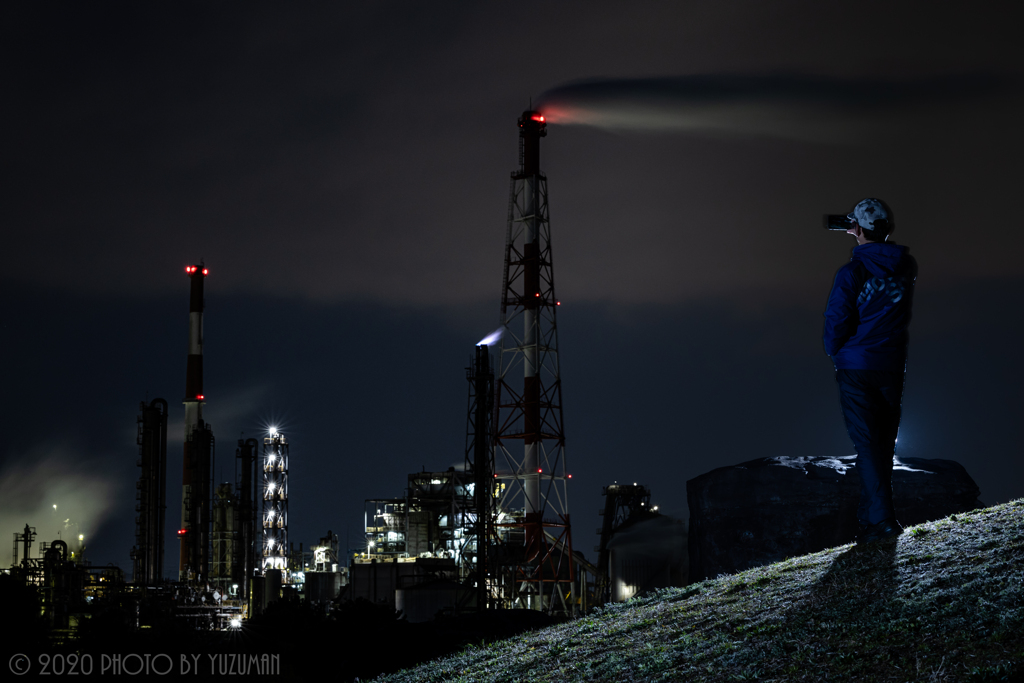 工場夜景と多灯テスト