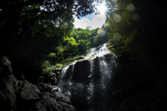 夏・輝く飛龍の滝