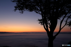 静かなる雲海の夜明け