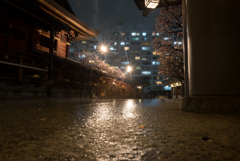 雨の街路