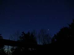 高見石小屋の夜空