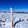 蓼科山から北アルプスの山々