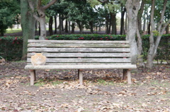 ベンチで一休み