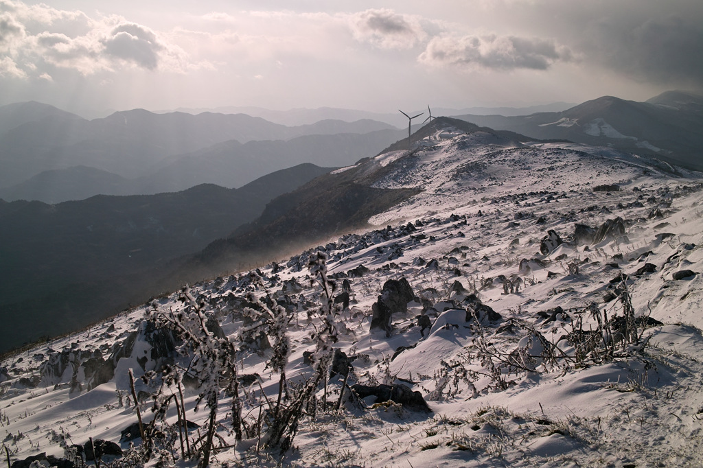 四国カルスト雪化粧