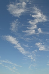 空高くの雲