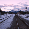 Sunset in Banff station