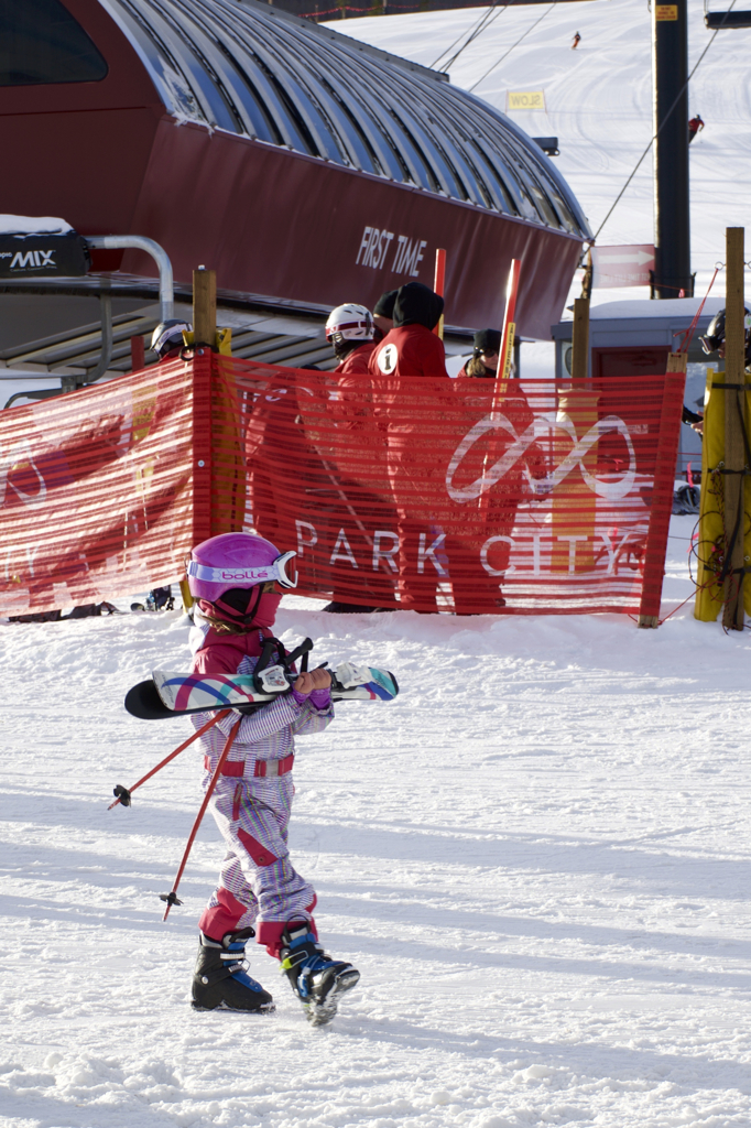 Skiing in Saltlike city