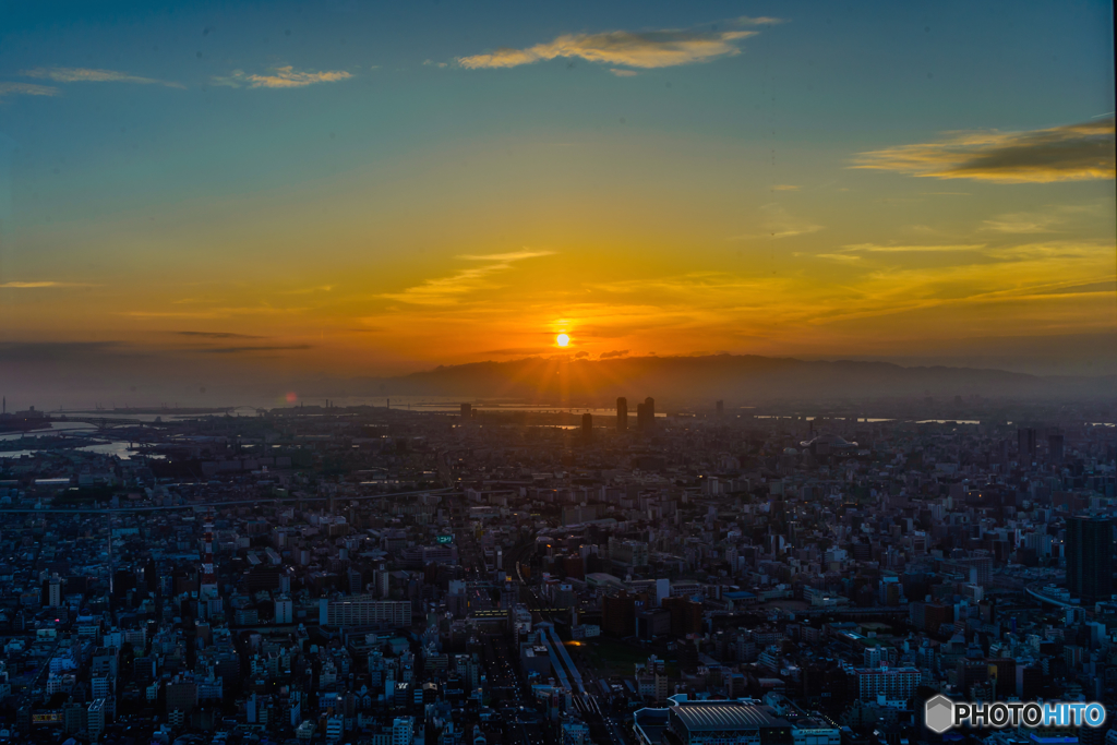 大阪湾　夕景
